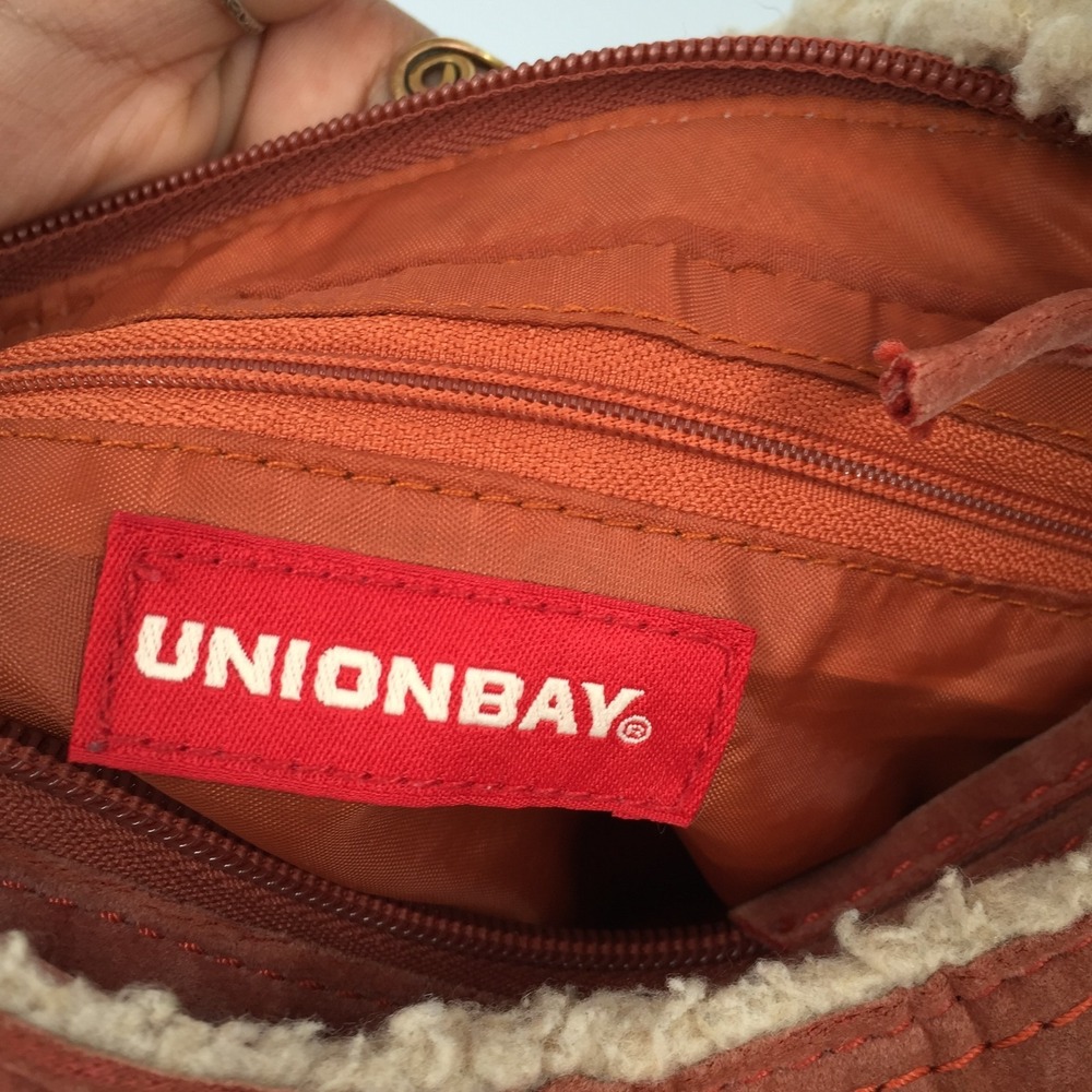 y2k vintage Unionbay peach pink sherpa small under arm bag shoulder bag - Picture 9 of 10